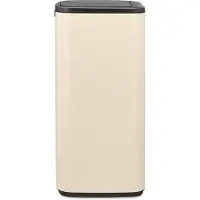 Brabantia Bo Touch Bin, 10 l, Rechteckig, Stahl, Beige, Kunststoff, Terrasse