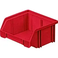 LA-KA-PE LA KA PE Sichtlagerkasten Größe 5 rot Länge 85 / 65 x Breite 105 x Höhe 45mm aus Polystyrol stapelbar - LK5