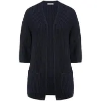 Peter Hahn Strickjacke 3/4-Arm aus Schurwolle und Kaschmi blau