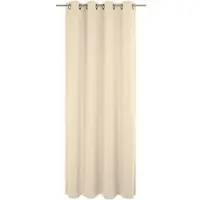 Wirth Vorhang "Newbury" Gr. 5, beige, B:130cm H:255cm, Jacquard, Baumwolle, Polyester, Gardinen, Vorhang