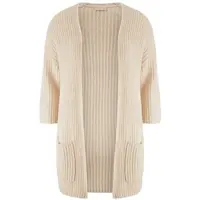 Peter Hahn Strickjacke 3/4-Arm aus Schurwolle und Kaschmi beige