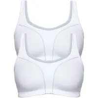 Susa Sport-BH "2er Pack Sport BH Move high", Damen, Gr. 100, Cup D, weiß (weiß, grau weiß, grau), Obermaterial: 52% Polyamid PA. 37% Polyester PES. 11% Elasthan EL., BHs Sport-BH