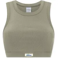 Schiesser Bustier "Revival Kollektion", Damen, Gr. 40, N-Gr, beige (713, grün), Feinripp, Obermaterial: 95% Baumwolle, 5% Elasthan, BHs Bustier, Breite Abschlüsse an Dekolleté und Armausschnitt