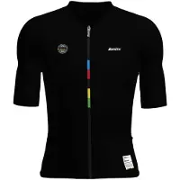 Santini Uci World Champion Mondo 2025 Kurzarm-radtrikot Schwarz S Schwarz S