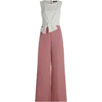 Vera Mont Jumpsuit "Jumpsuit mit weitem Bein", Damen, Gr. 48, EURO, rosa (rosé, cream), Obermaterial: 95% Polyester PES. 5% Elasthan EL., Overalls Jumpsuit