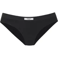 Copenhagen Studios Bikinislip , Damen, Gr. M (38), schwarz (grau, meliert), Feinripp, Obermaterial: 96% Baumwolle, 4% Elasthan, meliert, körpernah, Unterhosen Bikinislip, angenehme Ripp-Qualität