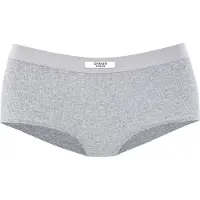 Copenhagen Studios Panty , Damen, Gr. XL (42), grau, meliert, Feinripp, Obermaterial: 96% Baumwolle, 4% Elasthan, meliert, körpernah, Unterhosen Panty, angenehme Ripp-Qualität