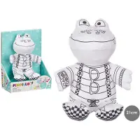 Pincello Kuscheltier Frosch Textil Spielzeug zum Ausmalen - kreativer Spaß