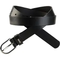BOSS Ledergürtel "Scarlet-A", Damen, Gr. 90, schwarz (schwarz 001), Leder, unifarben, Gürtel Ledergürtel, mit Logo-Schlaufe