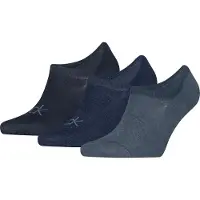 Calvin Klein Füßlinge "CK MEN FOOTIE HIGH CUT", Herren, Gr. 39-42, denim, Baumwollmischung, normal, Socken Füßlinge, hoch geschnittene Silhouette, Cotton-Mix