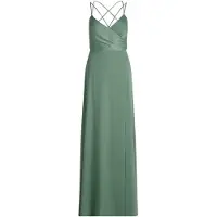 Vera Mont Abendkleid "Abendkleid mit V-Ausschnitt", Damen, Gr. 44, EURO, grün (foggy grün), Obermaterial: 97% Polyester PES. 3% Elasthan EL., Kleider Abendkleid