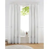 Otto Home Gardine "TENDER" Gr. 5, weiß, B:135cm H:265cm, Polyester, Gardinen, Gardine, Leinen Optik mit Struktur, monochrom, Bestseller, Topseller