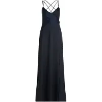 Vera Mont Abendkleid "Abendkleid mit V-Ausschnitt", Damen, Gr. 40, EURO, blau (night sky), Obermaterial: 97% Polyester PES. 3% Elasthan EL., Kleider Abendkleid