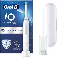 Oral-B iO Series 4 Quite, Erwachsener, Rotierende Zahnbürste, Tägliche Pflege, Sensibel, Super sensitive, Weiß, Weiß, Rund