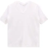 Jeanne Baret Polynesia V-neck T-shirt bianco (A001) 32
