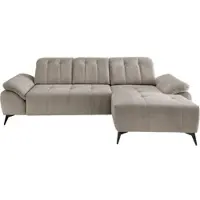 Home affaire "Fiore modern, bequeme Armlehnen, tolle Detailverarbeitung, L-Form" elektrischer Sitzvorschub und Kopfstützen höhenverstellbar