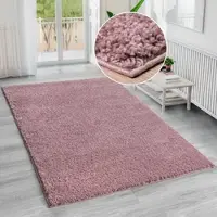 Bruno Banani Hochflor-Teppich "Shaggy Soft" Gr. 4, lila (flieder), B:160cm H:30mm L:230cm, Kunstfaser, Teppiche, Hochflor-Teppich, gewebt, Uni Farben, besonders weich und kuschelig, Kundenliebling