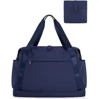Markenlos Reisetasche 29 Liter - Faltbare Sporttasche in Blau