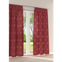 Stickereien Plauen Vorhang "Hirsch" Gr. 6, rot (hellrot, rot), B:130cm H:245cm, Polyester, Viskose, Gardinen, Vorhang