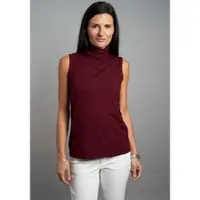 Seidel Moden Tanktop , Damen, Gr. 36, rot (bordeaux,48), Jersey, Obermaterial: 95% Viskose, 5% Elasthan, unifarben, figurumspielend hüftbedeckend, Rundhals, Tops Tanktop, MADE IN GERMANY