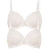 Anita Bügel-BH "2er Pack Bügel BH Fleur", Damen, Gr. 70, Cup J, beige (crystal crystal), Spitze, Obermaterial: 87% Polyamid PA. 13% Elasthan EL., BHs Bügel-BH