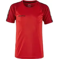 Craft Sportshirt Kinder Squad Go Contrast Jersey Bright Red-Größe 122