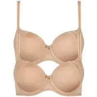 Lisca Schalen-BH "2er Pack Schalen BH Evelyn", Damen, Gr. 100, Cup E, beige (sweet almond), Obermaterial: 83% Polyamid PA. 17% Elasthan EL., BHs Schalen-BH