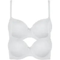 Lisca Schalen-BH "2er Pack Schalen BH Evelyn", Damen, Gr. 100, Cup E, weiß, Obermaterial: 83% Polyamid PA. 17% Elasthan EL., BHs Schalen-BH
