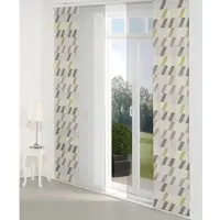 Wirth Schiebegardine "Bray" Gr. 4, grün, B:60cm H:245cm, Jacquard, Baumwolle, Polyester, Gardinen, Schiebegardine