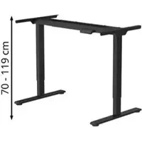 FlexiSpot Höhenverstellbarer Tisch E1B-PRO-EUV3, 70 - 119 CM, ohne Platte, schwarz