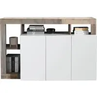 Home affaire Sideboard "Hamburg", weiß, pero, B:146cm H:93cm T:42cm, Sideboards, Sideboard, Breite 146 cm