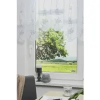 Stickereien Plauen Scheibengardine "Kiara" Gr. 4, rot (bordeaux), B:193cm H:95cm, Voile, Polyester, Gardinen, Scheibengardine