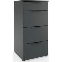 Wimex Schubkastenkommode "Level by fresh to go", grau (graphit), B:41cm H:84cm T:41cm, Holzwerkstoff, Sideboards, Schubkastenkommode, 4 Schubladen mit soft-close Funktion, 41cm breit, 84cm hoch