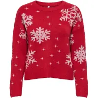 ONLY Weihnachtspullover "ONLXMAS ROLFA LS ONECK SNOWFLAKES KNT"
