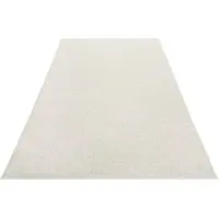 Esprit Hochflor-Teppich "Whisper Shag ESP-9977", weiß (weiß,creme), B:80cm H:30mm L:300cm, Polypropylen, Teppiche, Hochflor-Teppich, Läufer, uni, waschbar, mit Antirutschbeschichtung, Wohnzimmer