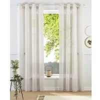Bruno Banani Gardine "Linus" Gr. 3, beige (sand), B:130cm H:225cm, Polyester, Gardinen, Gardine, 1 Schal, eingewebte Querstreifen