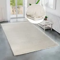 Bruno Banani Hochflor-Teppich "Shaggy Soft" Gr. 4, beige (creme), B:160cm H:30mm L:230cm, Kunstfaser, Teppiche, Hochflor-Teppich, gewebt, Uni Farben, besonders weich und kuschelig, Kundenliebling