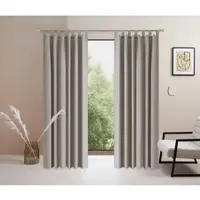 Otto Home Vorhang "Raja" Gr. 5, grau (taupe), B:140cm H:265cm, Polyester, Recyceltes Material, Gardinen, Vorhang, 2er-Set, Bestseller, einfarbig, modern, pflegeleichte Mikrofaser, Topseller