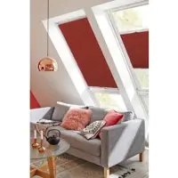 Sunlines Dachfensterplissee "StartUp Style Honeycomb VD", rot (ziegelrot, weiß), B:61,3cm H:141,7cm, Obermaterial: 100% Polyester, Plissees, Dachfensterplissee, mit Führungsschienen