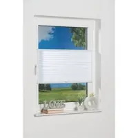 K-Home Plissee "Klemmfix Pisa" Gr. 31, weiß, B:60cm H:210cm, Obermaterial: 100% Polyester, Plissees, Plissee, Crushed-Optik, Topseller