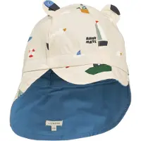 Liewood - Kid's Gorm Reversible Sun Hat with Ears - Cap Gr 49-51 cm - 1-2 Years blau