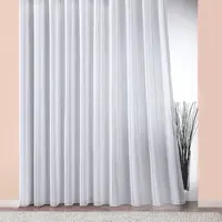 Weckbrodt Gardine "Athen" Gr. 15, blau (blau, weiß, türkis), B:500cm H:245cm, Polyester, Gardinen, Gardine, Webgardine, halbtransparent, mit Glanzeffektstreifen, Beschwerungsband