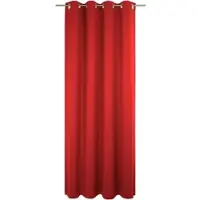 Wirth Vorhang "Newbury" Gr. 3, rot, B:130cm H:225cm, Jacquard, Baumwolle, Polyester, Gardinen, Vorhang
