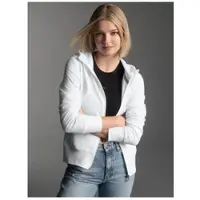Trigema Sweatjacke "Kapuzenjacke", Damen, Gr. S, weiß, Sweatware, 50% Baumwolle, 50% Polyester, lang, ohne Ausschnitt, Sweatjacken Sweatjacke
