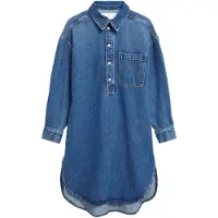 Armedangels - Women's Oversized Denim Shirt Dress - Kleid Gr L blau