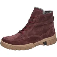 Waldlaufer H-Lumi 904801-020 Boots, Damen, Bordo (Rot), Leder, gefüttert, - Damenschuhe Bequeme Stiefel / Stiefeletten, Rot, leder (order)