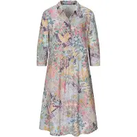 Goldner "Elegantes Viskosekleid mit Patch-Muster" Ohne Taschen Eingriffstaschen an der Seitennaht