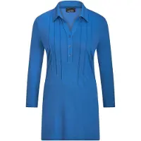 Goldner Elegantes Blusenshirt mit Biesen in royalblau | Gr.: 48