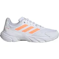 Adidas Tennisschuh PERFORMANCE "COURTJAM CONTROL 3", Damen, Gr. 40,5, cloud weiß, beam orange, crystal weiß, Synthetik, Textil, Schuhe Tennisschuh, für Hartcourt, All-Court