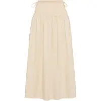 LASCANA Maxirock , Damen, Gr. 38, creme, Web, Obermaterial: 100% Baumwolle, unifarben, figurumspielend knöchelfrei, Röcke Maxirock